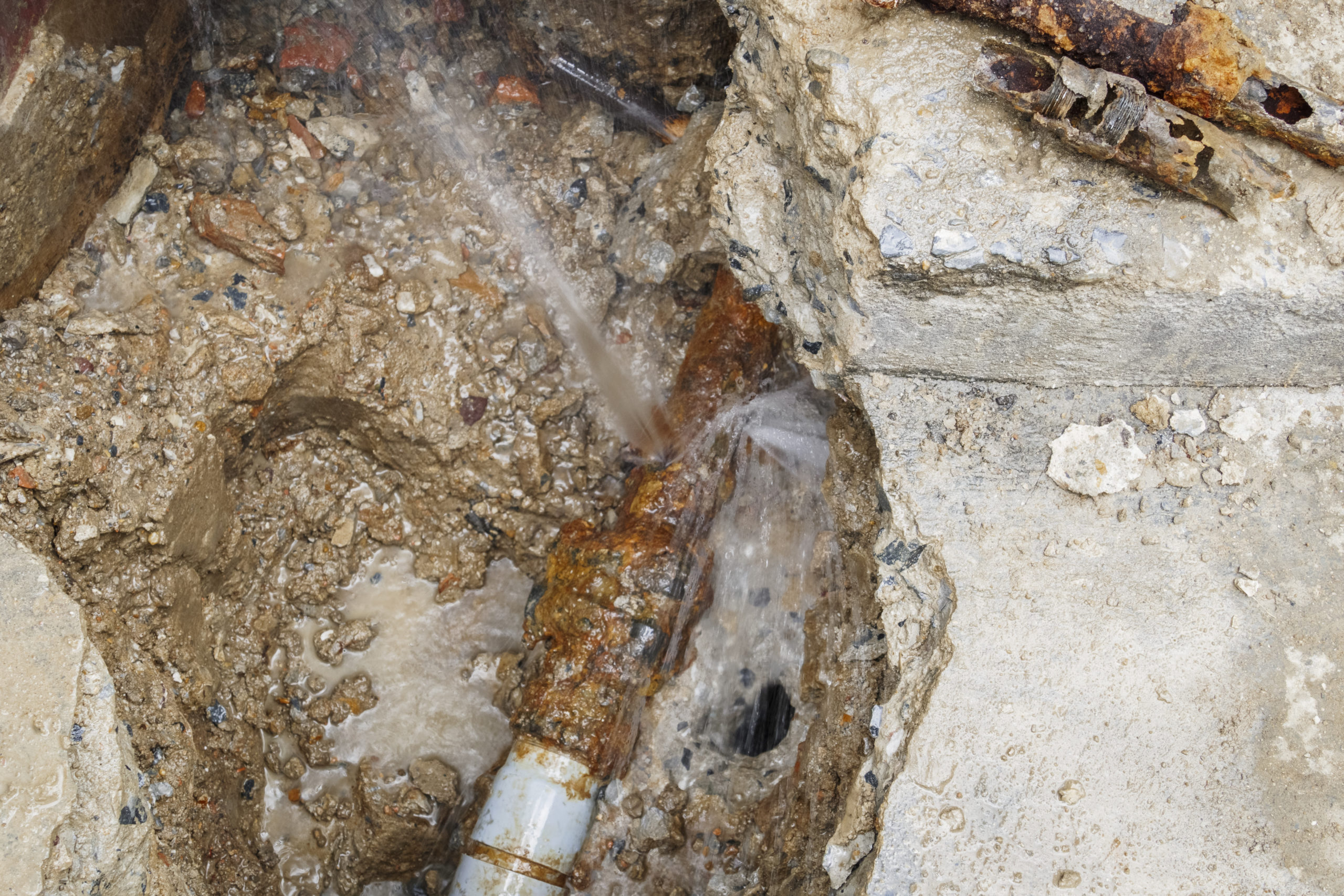 leaking water pipe